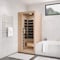 Steamspa 1-Person Carbon FAR Infrared Hemlock Wooden Indoor Sauna Room with LED Touch Control Panel SC-SS0013-GS - alternate 12